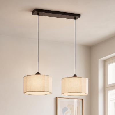 Rustik fönsterlampa beige, Loulou