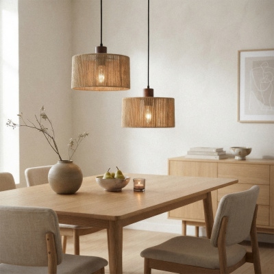 Japandi fönsterlampa brun, Selena