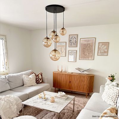 Design fönsterlampa bärnstensfärgad, Dolf