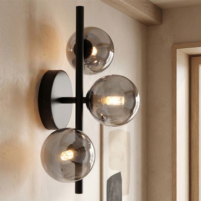 Design vägglampa grå, Remo