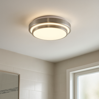 Modern taklampa badrum nickel, Jaro, 12W, 3000K LED, IP44