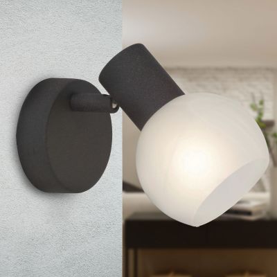 Glas vägglampa brun, Bertus