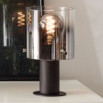 Design bordslampa brun, Nour, med brytare