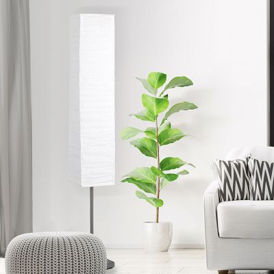 Papper golvlampa vit, Octavio, med brytare