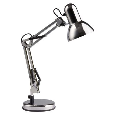 Industri skrivbordslampa krom, Naline, med brytare