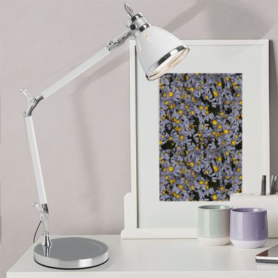 Design skrivbordslampa krom, Luuke, med brytare