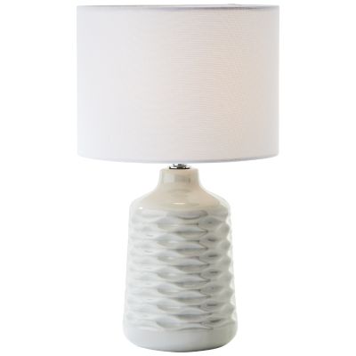 Retro bordslampa grå, Roelf, med brytare