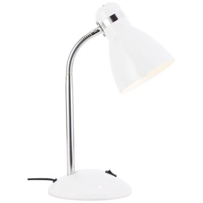 Plast skrivbordslampa vit, Santana, med brytare