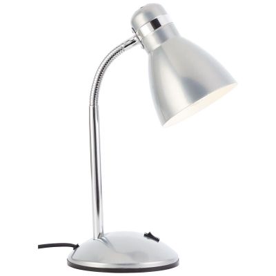 Plast skrivbordslampa silver, Santana, med brytare