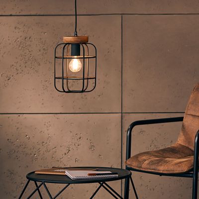 Trä fönsterlampa svart, Taede
