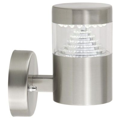 Plast utelampa krom, Samuel, 1W, 6500K LED, IP44