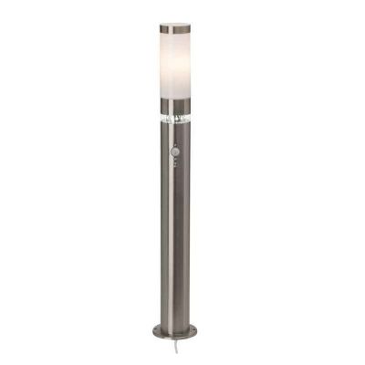 Plast golvlampa utomhus med rörelsesensor krom, Sage, 5W, 3000K LED, IP44