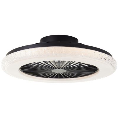 Modern takfläkt svart, Badria, 40W, RGBW LED, met fjärrkontroll
