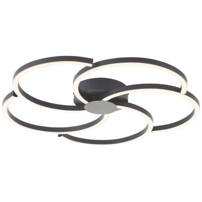 Design taklampa svart, Somia, 32W, 3000K LED, 3 stegs dimmer