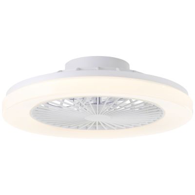 Modern takfläkt vit, Soren, 40W, varm till kall vit justerbar LED, met fjärrkontroll