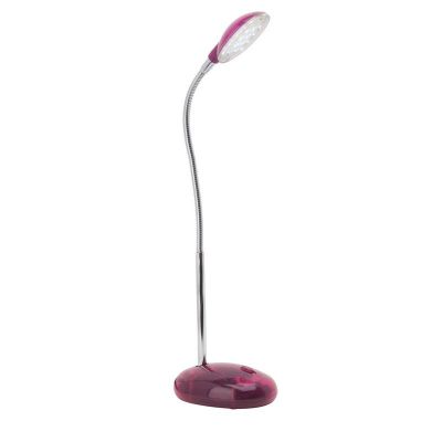Plast skrivbordslampa rosa, Marenthe, 2W, 6000K LED, med brytare