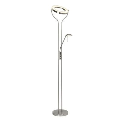 Design läslampa golv krom, Izabela, 18W, 3000K LED, med brytare