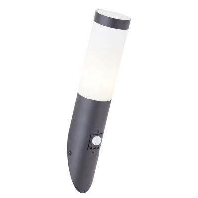 Metall utomhus vägglampa med rörelsesensor svart, Meis, IP44
