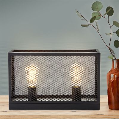 Industri bordslampa svart, Esperanza, med brytare
