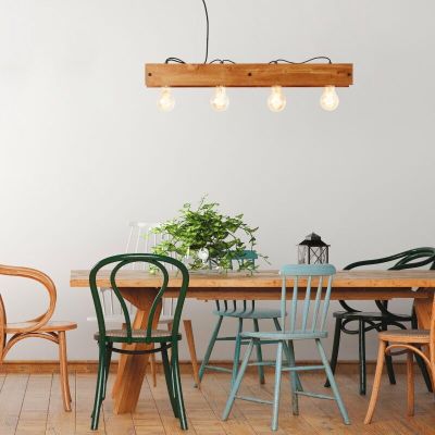 Trä fönsterlampa brun, Rasha