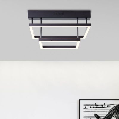 Modern plafond svart, Enis, 34W, 3000K LED, 3 stegs dimmer