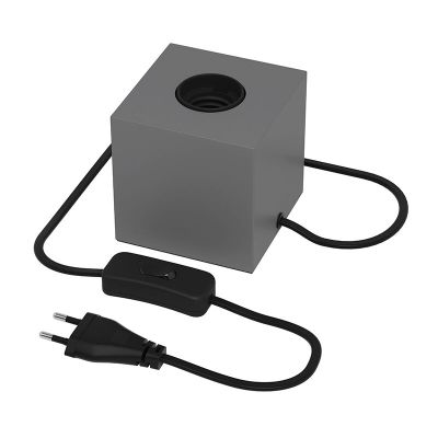 Grå bordslampa utan skärm modern, Loana, med brytare