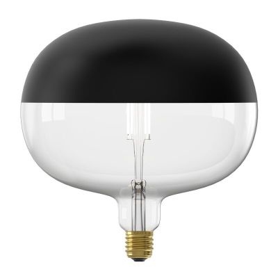 Dimbar Calex E27 toppförspeglad glödlampa LED svart, 6W, 1800K