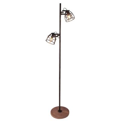 Industri golvlampa svart, Calvin, med brytare