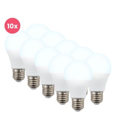 10-pack Lagiba E27 LED lampa Bradley, A60, 7W, 6500K