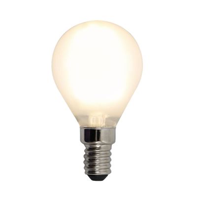 Dimbar Olucia E14 LED lampa, P45, 3w, Vitt glas, 2700k