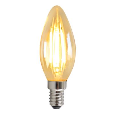 Dimbart Olucia E14 LED-ljus, 3w, bärnstensfärgat glas, 2200k