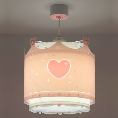 Rosa fönsterlampa barn plast, Queen