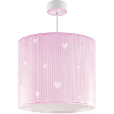 Rosa fönsterlampa barn plast, Hearts