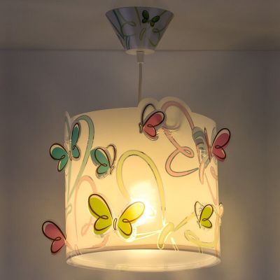 Blå fönsterlampa barn plast, Butterfly