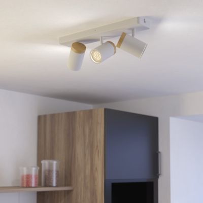 Vit modern väggspotlight stål, Conradus, IP44