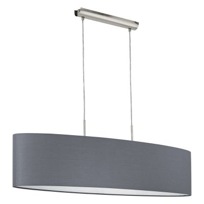 Grå modern fönsterlampa tyg, Abano