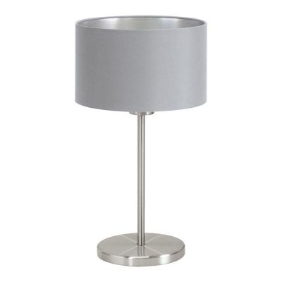 Grå modern bordslampa tyg, Terme, med brytare