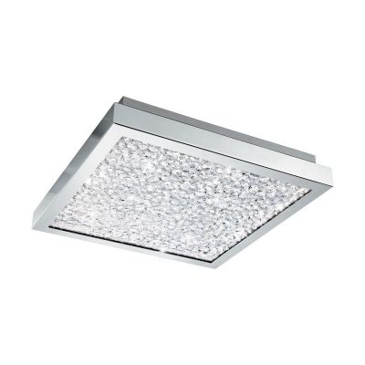 Krom design taklampa glas, Aarnoud, 16W, 4000K LED