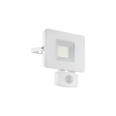 Vit utomhus vägglampa med rörelsesensor aluminium, Joey, IP44