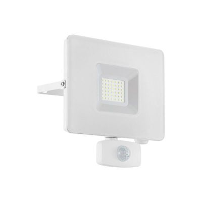Vit utomhus vägglampa med rörelsesensor aluminium, Joey, IP44