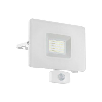 Vit utomhus vägglampa med rörelsesensor aluminium, Joey, IP44