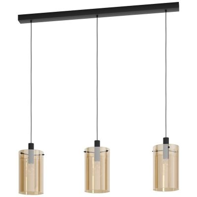 Bärnstensfärgad modern fönsterlampa glas, Ritesh