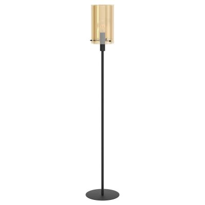 Svart modern golvlampa stål, Ritesh, med brytare