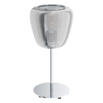 Krom modern bordslampa stål, Gauke, med brytare