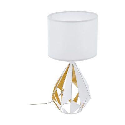Vit design bordslampa stål, Acri, med brytare