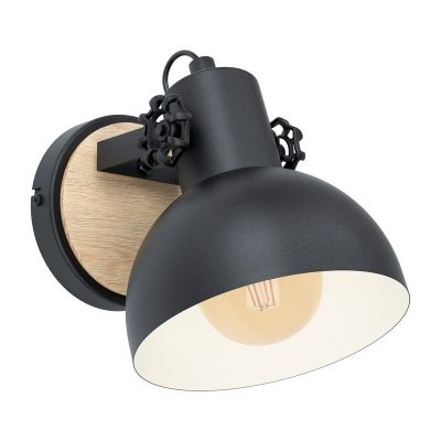 Trä vägglampa brun, Elmira