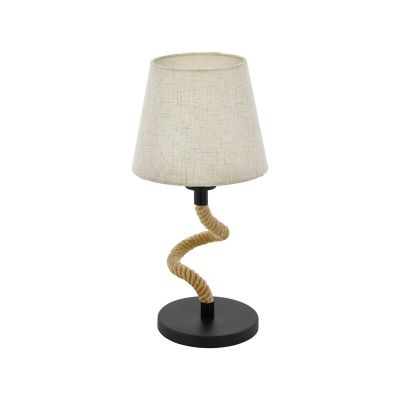 Svart industri bordslampa stål, Simeon, med brytare