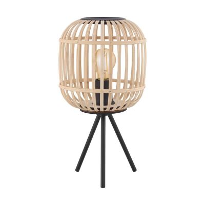 Svart rustik bordslampa stål, Ankie, med brytare