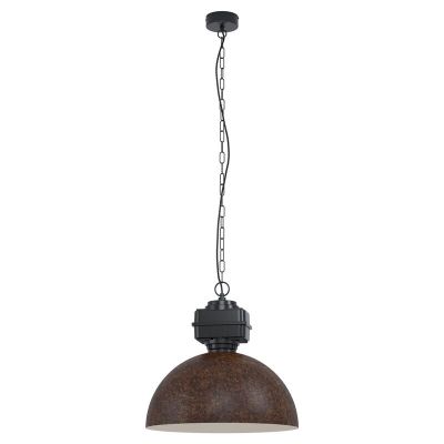 Brun industri fönsterlampa stål, Silja