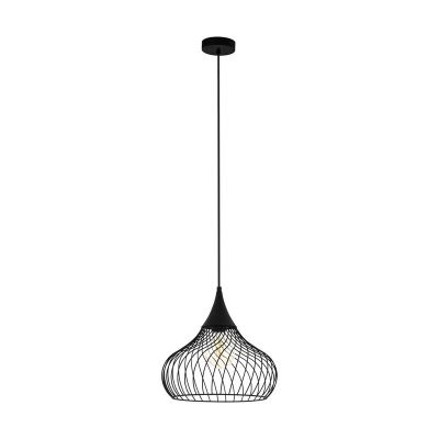 Svart industri fönsterlampa stål, Vanessa